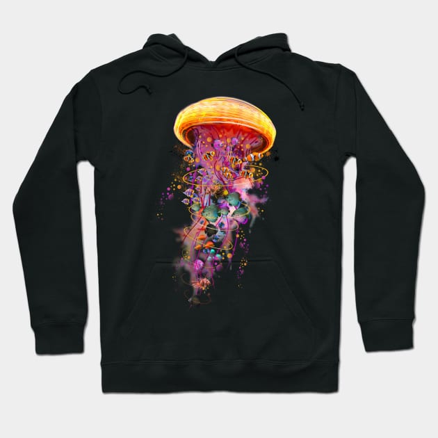 Jellyfish World Hoodie by DavidLoblaw